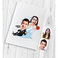BK Gift Kişiye Özel Evleniyoruz Karikatür Düğün Anı Defteri - 2