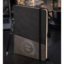 Bk Gift Kişiye Özel Siyah Termo Deri Defter ve Touchpen Kalem Seti -9,  Kurumsal ve Özel Hediye, Yeni Iş Hediyesi
