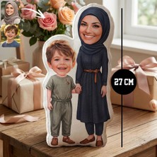 Bk Gift Kişiye Özel Anne&çocuk Tasarımlı Bebek Yastık -2, Anneler Günü Hediyesi, Anneye Hediye