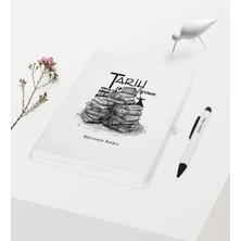 BK Gift Kişiye Özel Tarih Öğretmeni Temalı Beyaz Defter Kalem Hediye Seti - 1