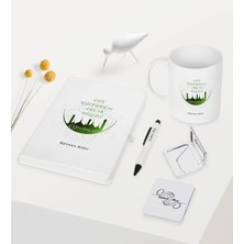 BK Gift Kişiye Özel Din Kültürü ve Ahlak Bilgisi Öğretmeni Temalı Beyaz Defter Kalem Kupa Ayna Seti - 1