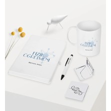 BK Gift Kişiye Özel Fizik Öğretmeni Temalı Beyaz Defter Kalem Kupa Ayna Seti - 1