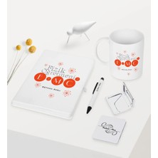 BK Gift Kişiye Özel Fizik Öğretmeni Temalı Beyaz Defter Kalem Kupa Ayna Seti - 2