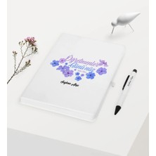 BK Gift Kişiye Özel Öğretmenler Gününüz Kutlu Olsun Temalı Beyaz Defter Kalem Hediye Seti - 3