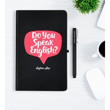 BK Gift Kişiye Özel Ingilizce Öğretmeni Siyah Defter Kalem Hediye Seti - 5