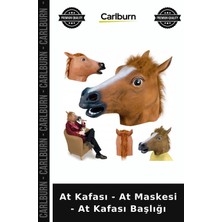 Carlburn At Kafası - At Maskesi - At Kafası Başlığı Gösteri Ürünü Maskeli Balo Etkinlik Aksesuarı