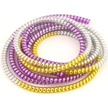 Tr Şarj Aleti Kablosu Kablo Kordon Koruyucu Spiral Sarma Kılıf Koruma (Frangipani)