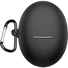 Huawei Freebuds 6 ile Uyumlu Kılıf Koruyucu Yumuşak Silikon Darbeye Dayanıklı Koruyucu Kılıf Yüksek Kaliteli Silikon Huawei Freebuds 6 Için Kancalı Kılıf (Siyah)