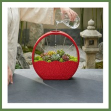 Bezos 3D Baskı Self-Watering Planter - Kendi Kendini Sulayan Saksı-Kırmızı HB006