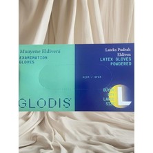 Tr Glodıs Lateks Pudralı Muayene Eldiveni, Large Beden