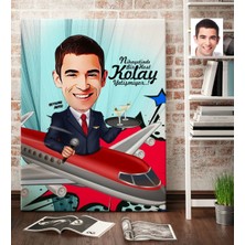 BK Gift Kişiye Özel Host Karikatür Kanvas Tablo (70 x 100 Cm.) 1