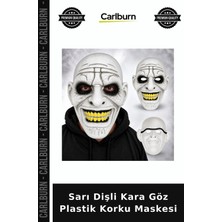 Carlburn Sarı Dişli Kara Göz Plastik Korku Maskesi Arkadaşa Hediye Yılbaşı Kutlaması Ilginç Tasarım
