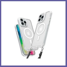 Nida iPhone 16 Pro Uyumlu Kılıf Enka Magsafe Silikon Kılıf - Şeffaf Nıda
