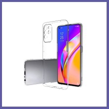 Nida Reno 5 Lite Uyumlu Kılıf Lüx Şeffaf Silikon Nıda
