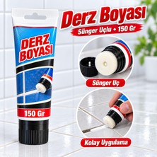 Tr Sünger Uçlu Beyaz Derz Boyası 150 gr Fayans Seramik Derz Yenileyici Banyo Mutfak Derz Kalemi B