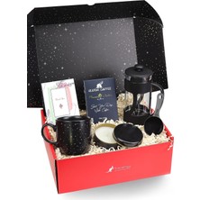 Tr French Press & Kupa & Mum & Filtre Kahve Hediye Kutusu