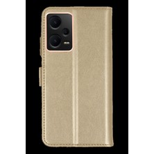 Xiaomi Redmi Note 12 5g Trend S Kapaklı Kılıf - Gold