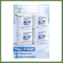 Bezos Hidrofil Rulo Pamuk 1 kg x 4 Adet Saf Pamuk Yüksek Emici Medikal ve Kozmetik Kullanım HB006