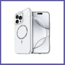 Nida iPhone 14 Pro Max Uyumlu Live Diamond Magsafe Kapak - Şeffaf Nıda
