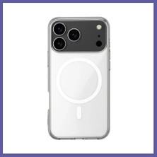 Nida iPhone 17 Pro Max Uyumlu Kılıf Magneticsafe Şeffaf Silikon - Şeffaf Nıda