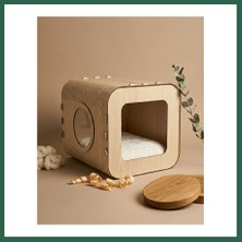 Vintessy Vıntessy Özel Tasarım Luna Mdf Kedi Evi BZS01
