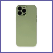 Nida iPhone 13 Pro Uyumlu Kılıf Nano Içi Kadife Silikon - Yeşil Nıda