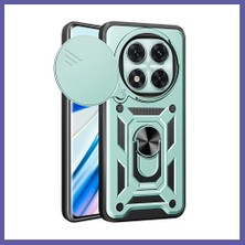 Nida Redmi Note 14 Pro 4g Uyumlu Kılıf Pars Lens Yüzüklü Silikon - Yeşil Nıda