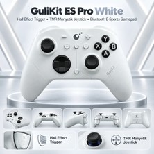 Gulikit Es Pro White Hall Effect Trigger Tmr Manyetik Joystick Bluetooth E-Sports Gamepad