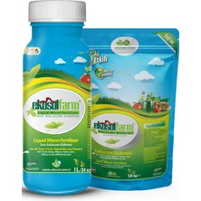 EkosolFarm 1 Litre Sıvı Solucan Gübresi ve 1,5 Kg Katı Gübre ile Bahçenizi Güçlendirin