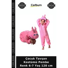 Carlburn Çocuk Tavşan Kostümü Pembe Renk 6-7 Yaş 120 cm Hayvan Figürlü Popüler Seçim Yilsonu Gösterisi