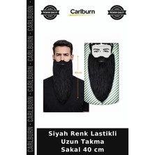 Carlburn Siyah Renk Lastikli Uzun Takma Sakal 40 cm Dramatik Stil Sahne Kıyafeti