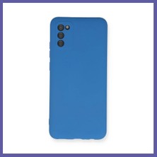 Nida Samsung Galaxy A03S Uyumlu Kılıf Nano Içi Kadife Silikon - Mavi Nıda