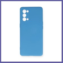 Nida Reno 5 Pro Uyumlu Kılıf Nano Içi Kadife Silikon - Mavi Nıda