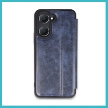 Defne Store Vivo Y18 Uyumlu Kılıf Flip Cover - Lacivert Dfnbez