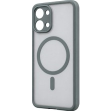Zenviaa Xiaomi Redmi 15C 5g Loji Magsafe Kapak - Gri ZENVIAA365423