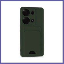 Nida Redmi Note 13 Pro 4g Uyumlu Kılıf Kelvin Kartvizitli Silikon - Koyu Yeşil Nıda