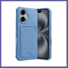 Nida iPhone 17 Uyumlu Kelvin Kartvizitli Silikon - Mavi Nıda