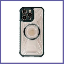 Nida iPhone 14 Pro Uyumlu Kılıf Prag Magneticsafe Kapak - Koyu Yeşil Nıda