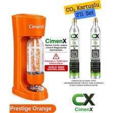 Soda Makinesi  – Prestige Orange Cimenx Soda Maker - 2 Adet Co₂ Soda Kartuşlu Set
