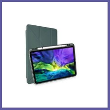 Nida iPad Pro 11 (2024) Kılıf Kalemlikli Mars Tablet Kılıfı - Koyu Yeşil Nıda