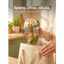 Mapple Home 600 ml Taşınabilir Müsli Kabı Saklama Kabı – Salata, Atıştırmalık ve Öğün Kabı