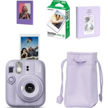 Tr Instax Mini 13 Fotoğraf Makinesi-Büzgülü Kılıf-10'lu FILM-64LÜ Pvc Albüm ve Mıknatıslı