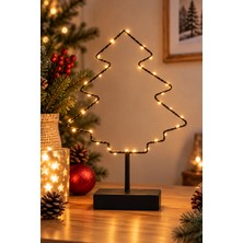 Magicledcorner Siyah Metal Çam Ağacı Ledli Dekor