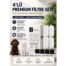 SmartMew Paslanmaz Çelik Su Pınarı Için Aktif Karbon Yedek Filtre 4+4 Adet
