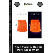 Carlburn Neon Turuncu Hawaii Parti Eteği 40 cm Sahne Kıyafeti Festival Ürünü Kutlama Aksesuarı