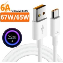 Özmen Xiaomi Mi Uyumlu Turbo Hızlı Şarj Kablosu 67W 6A Redmi Note 11 Pro 5g Note 12 T Pro Note 13 Pro 5g T