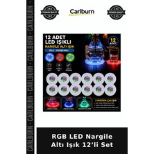Carlburn Rgb LED Nargile Altı Işık 12’li Set Gece Lambası Aydınlatma Ürünü Sunum Aksesuarı