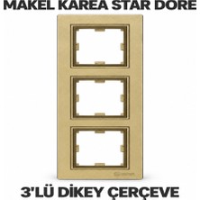 Makel Karea Star Dore 3'lü Dikey Çerçeve