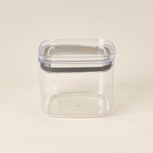 Evidea Kitchen Clarity Vakumlu Kare Erzak Kabı - Şeffaf / Gri - 700 ml