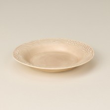 Evidea Kitchen Rustic Çukur Tabak - Kırık Beyaz - 22 cm